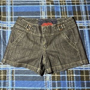 One5One Women’s Black Denim Shorts - Size 8 - Has Pockets! - A2